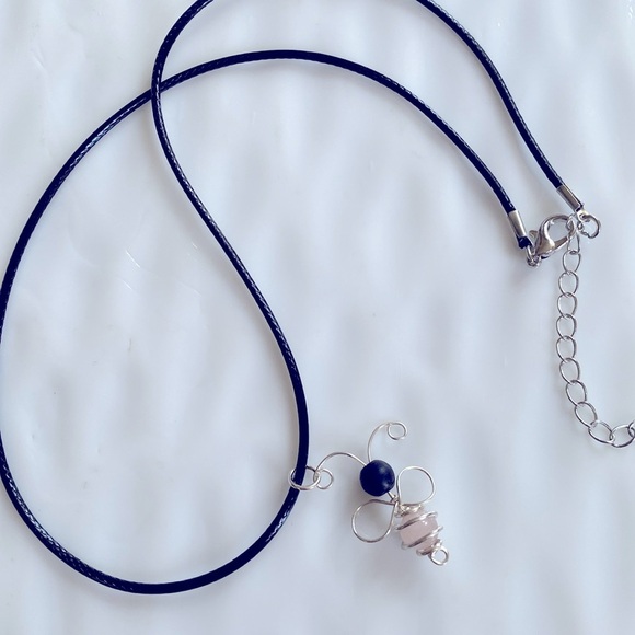 Sterling Silver and Pink Bee Pendant Necklace
17” long with extender - Picture 5 of 7